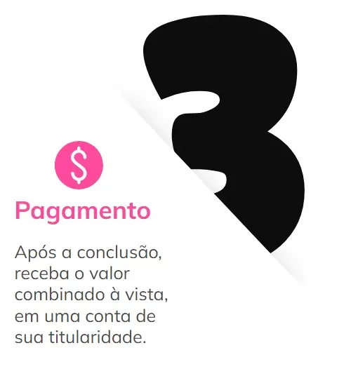 3 - Pagamento: Após a conclusão, receba o valor combinado à vista via PIX
